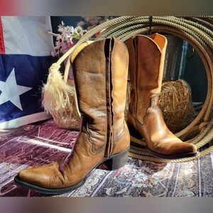 Brown Leather Cowboy Boots